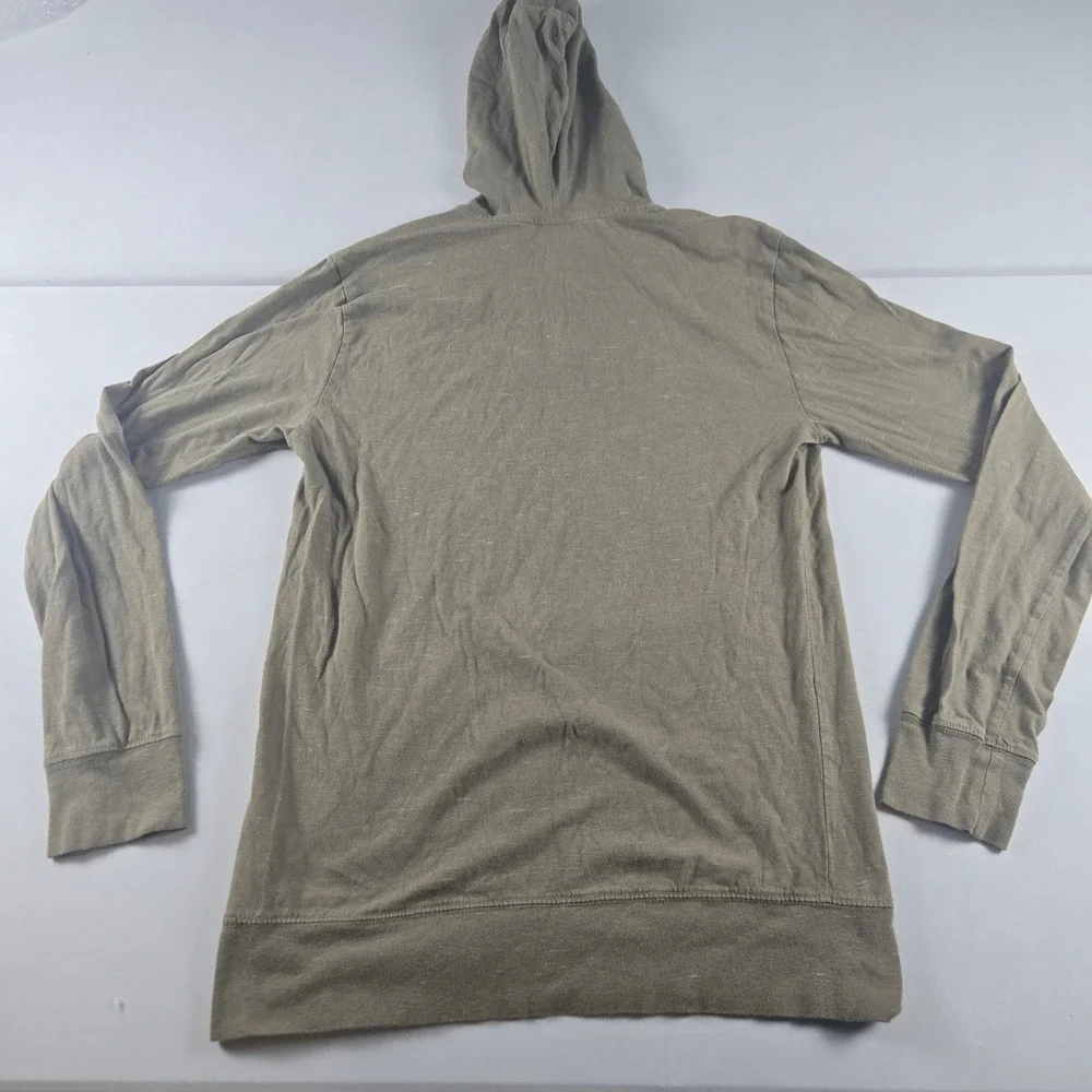The North Face Hoodie Men's‎ Small Green Lightweight Henley Hooded Sweatshirt
